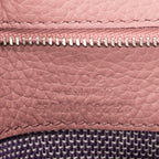 Shoulder Bag Large Bamboo Daily Top Handle Pink Grained Calfskin Leather