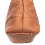 Shoulder Bag Bamboo Heart Bit Zip Tote Peach Guccissima Leather