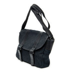Shoulder Bag Medium Flap Messenger Black Monogrammed Canvas
