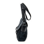 Shoulder Bag Medium Flap Messenger Black Monogrammed Canvas