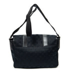 Shoulder Bag Medium Flap Messenger Black Monogrammed Canvas