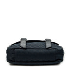 Shoulder Bag Medium Flap Messenger Black Monogrammed Canvas