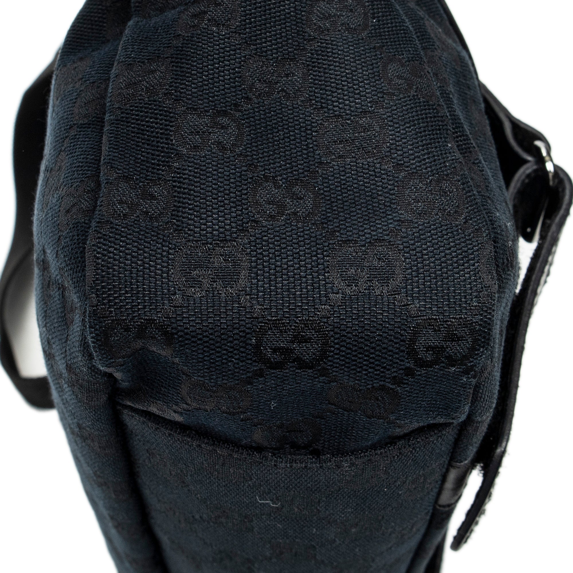 Shoulder Bag Medium Flap Messenger Black Monogrammed Canvas