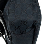 Shoulder Bag Medium Flap Messenger Black Monogrammed Canvas
