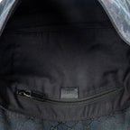 Shoulder Bag Medium Flap Messenger Black Monogrammed Canvas