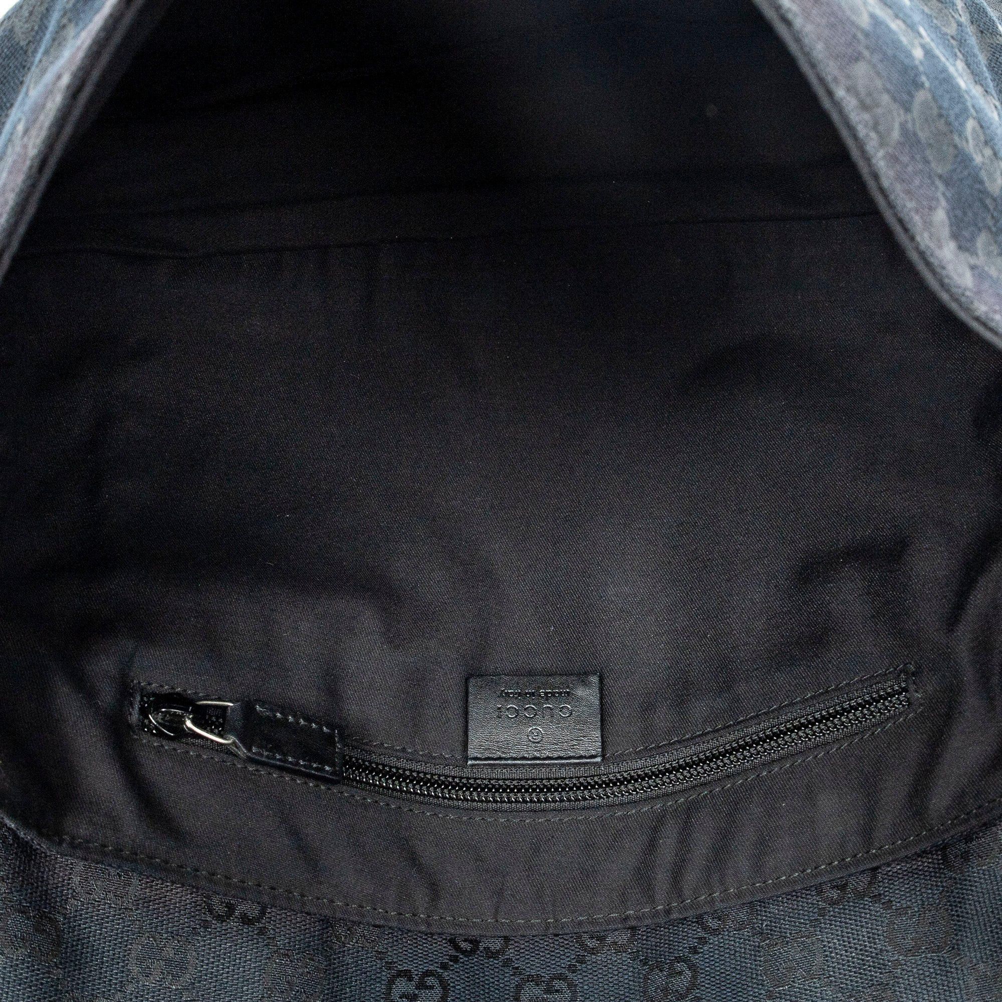 Shoulder Bag Medium Flap Messenger Black Monogrammed Canvas