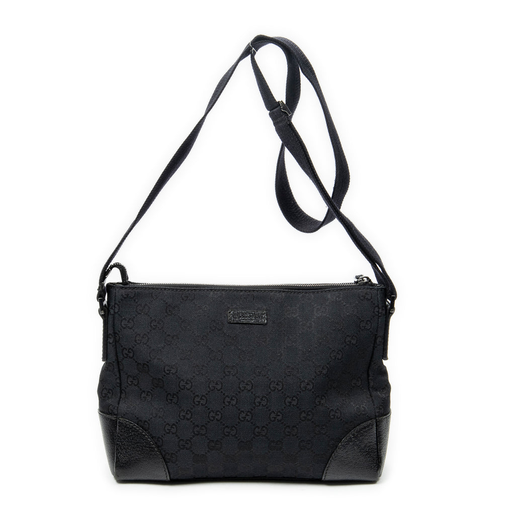 Shoulder Bag Joy Messenger Black Monogrammed Canvas