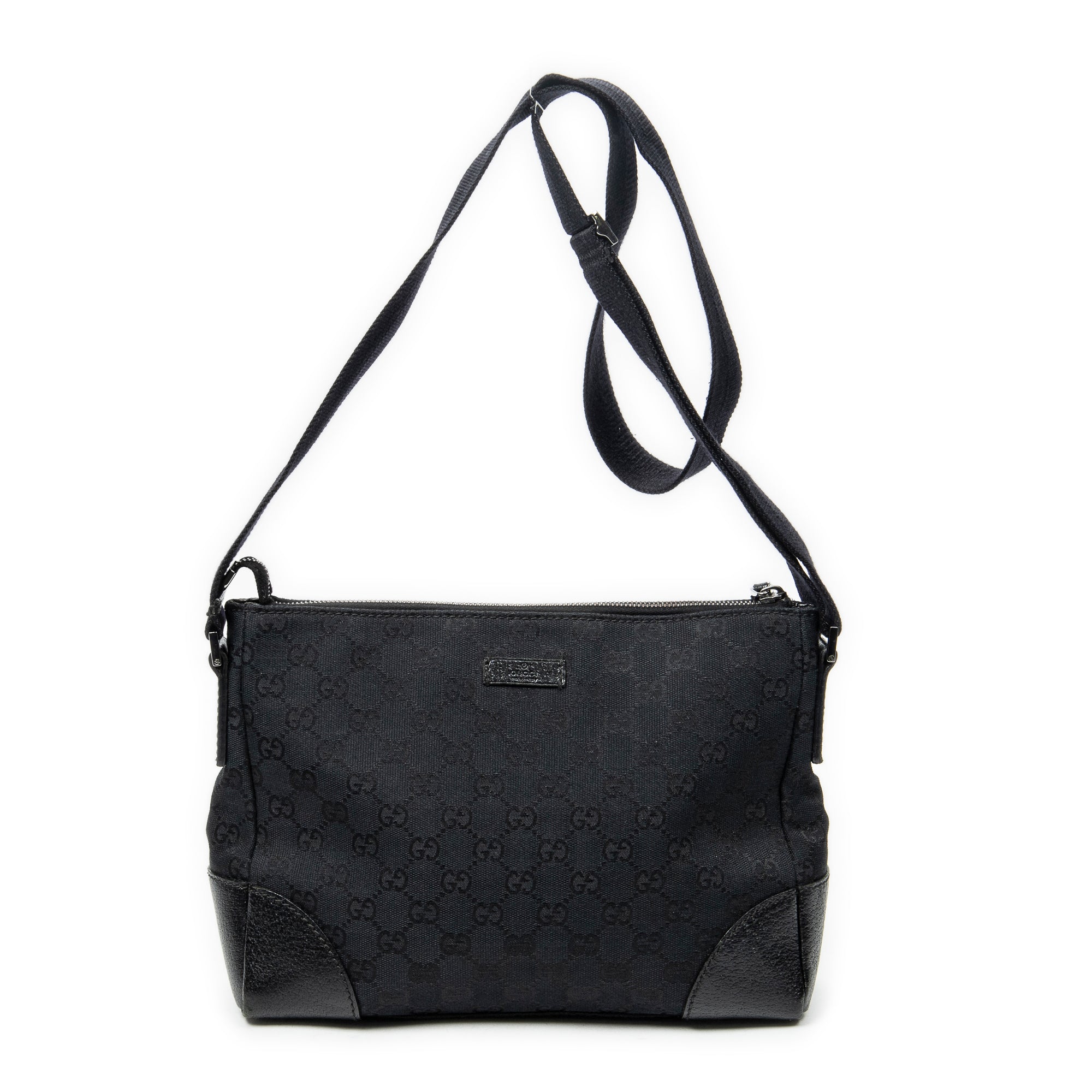 Shoulder Bag Joy Messenger Black Monogrammed Canvas