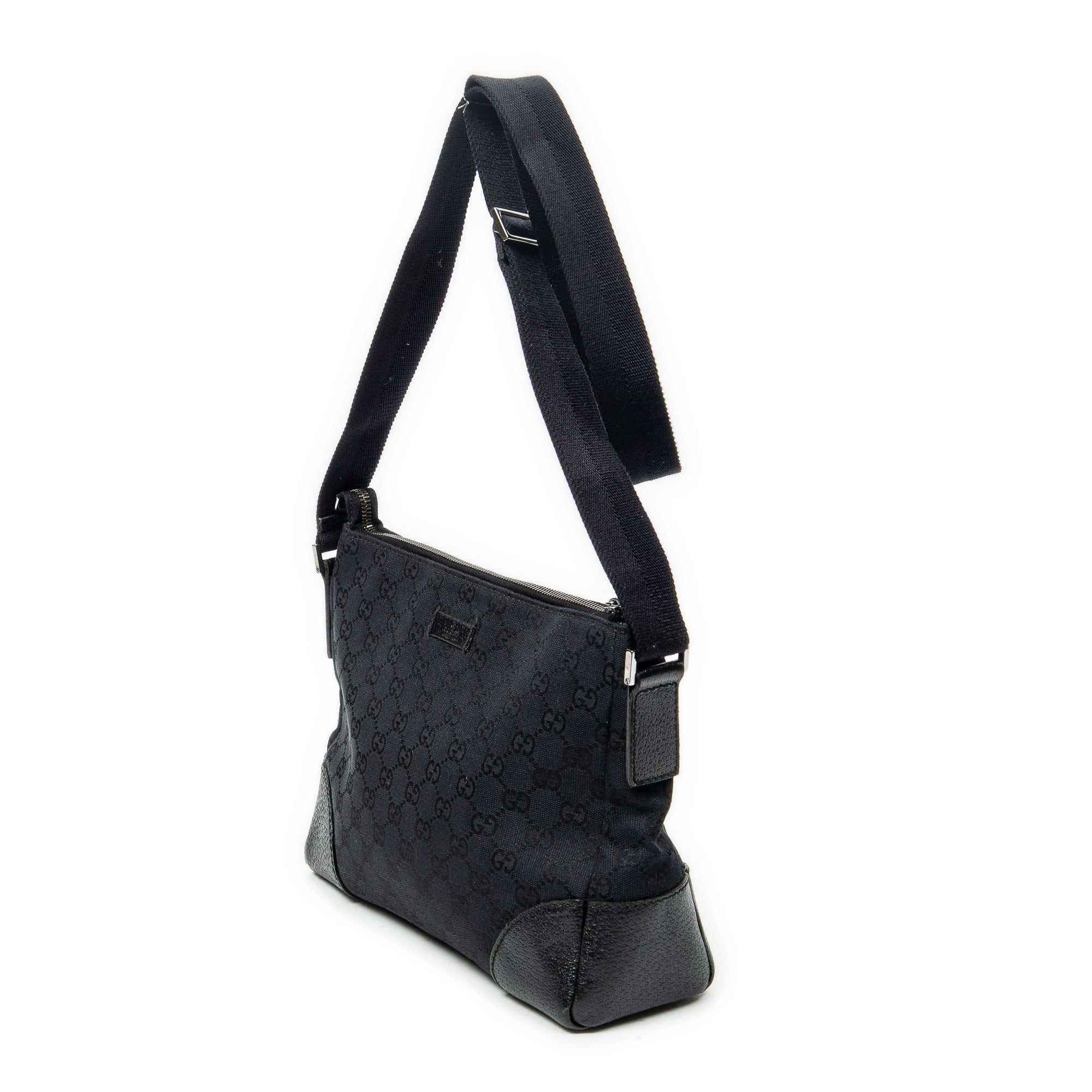 Shoulder Bag Joy Messenger Black Monogrammed Canvas