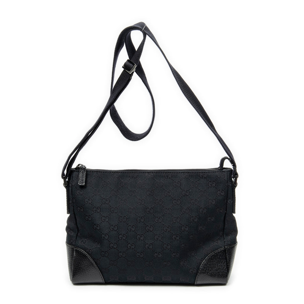 Shoulder Bag Joy Messenger Black Monogrammed Canvas