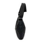 Shoulder Bag Round Zip Messenger Black Monogrammed Canvas