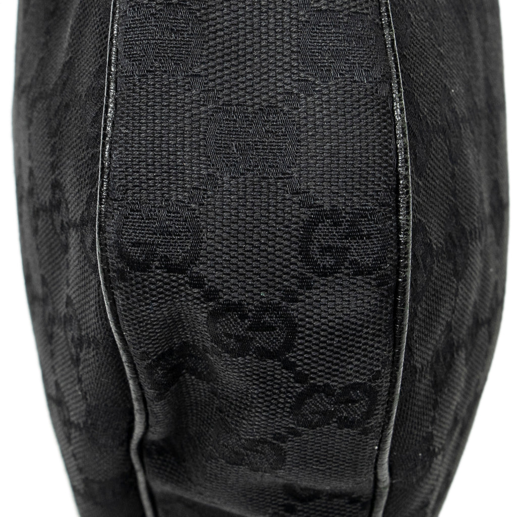 Shoulder Bag Round Zip Messenger Black Monogrammed Canvas