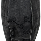 Shoulder Bag Round Zip Messenger Black Monogrammed Canvas