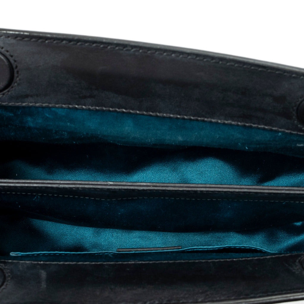 Shoulder Bag Small GG Ophidia Black Suede Leather