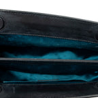 Shoulder Bag Small GG Ophidia Black Suede Leather