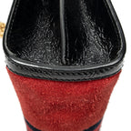 Shoulder Bag Small GG Ophidia Red Suede Leather