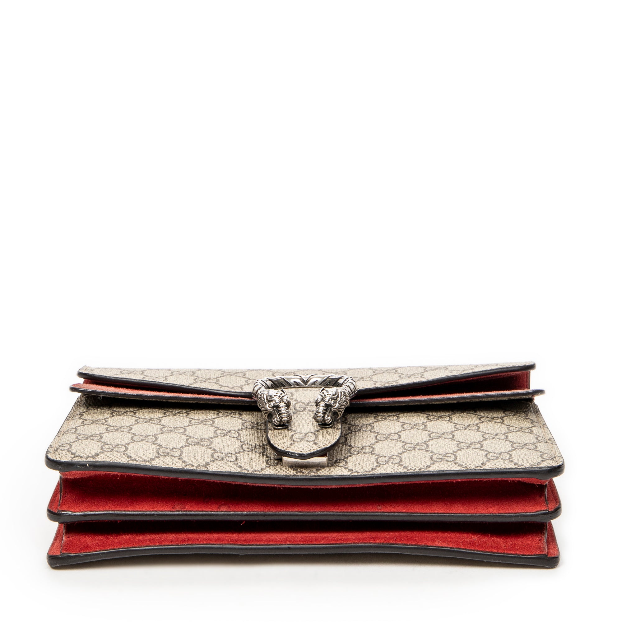 Shoulder Bag Small Dionysus Chain Crossbody Red Supreme Coated Canvas