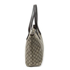 Shoulder Bag Zip Shopping Tote Dark Brown Supreme Coated Canvas