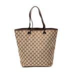 Shoulder Bag Tall Tote Brown Monogrammed Canvas