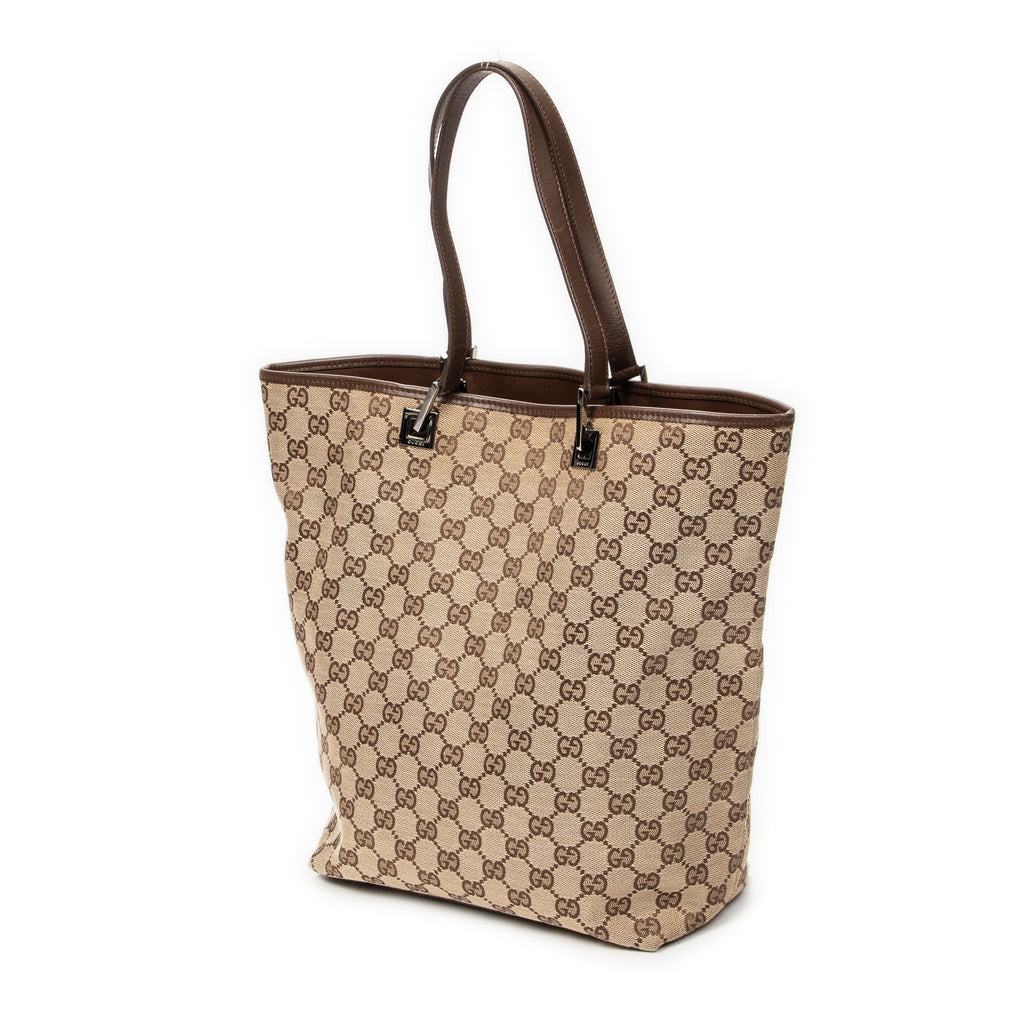 Shoulder Bag Tall Tote Brown Monogrammed Canvas