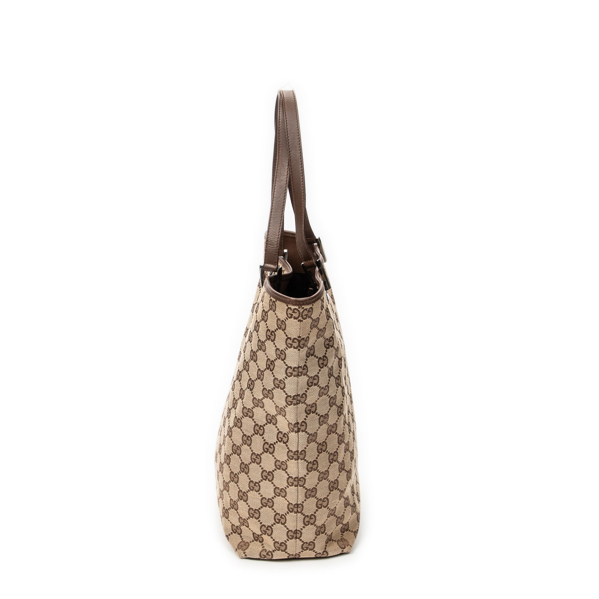 Shoulder Bag Tall Tote Brown Monogrammed Canvas