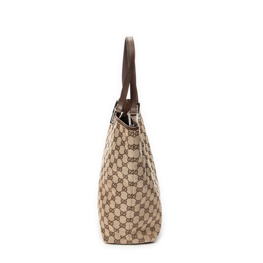 Shoulder Bag Tall Tote Brown Monogrammed Canvas