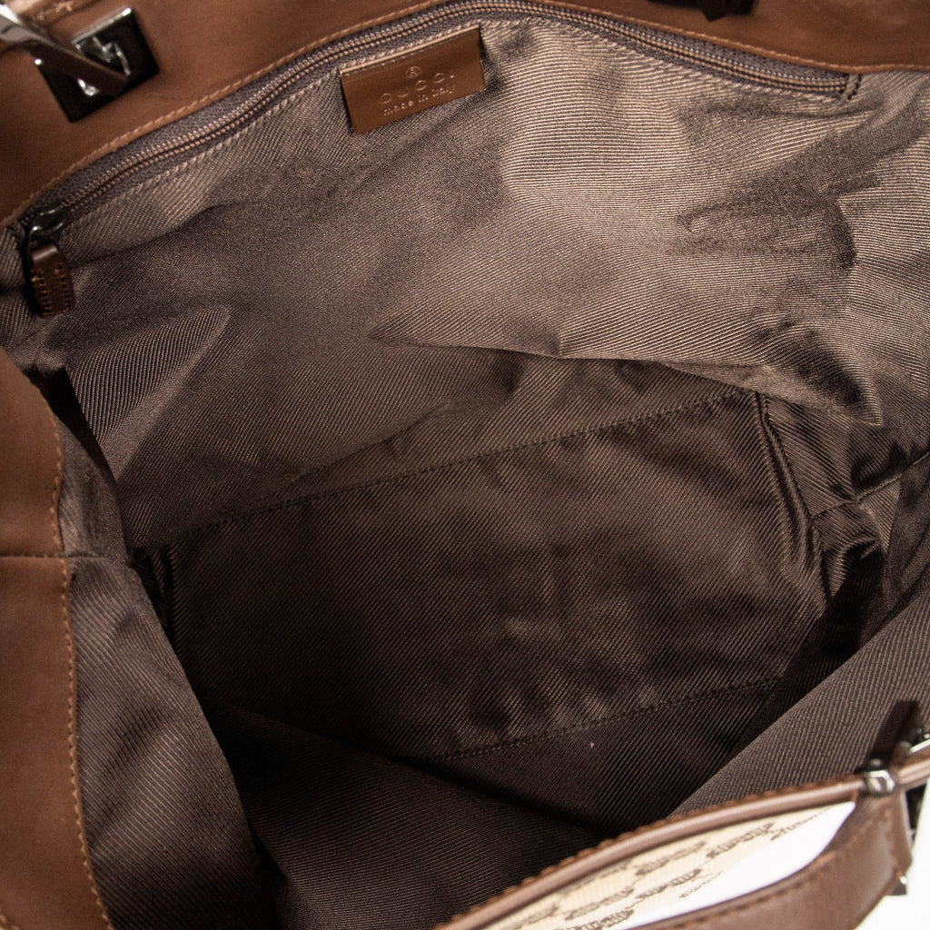 Shoulder Bag Tall Tote Brown Monogrammed Canvas