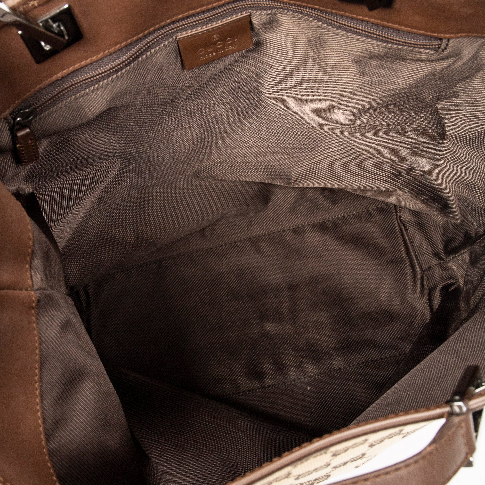 Shoulder Bag Tall Tote Brown Monogrammed Canvas
