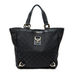 Shoulder Bag Small Abbey D-Ring Tote Black Monogrammed Canvas
