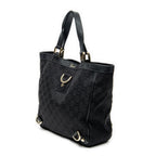 Shoulder Bag Small Abbey D-Ring Tote Black Monogrammed Canvas