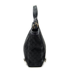 Shoulder Bag Small Abbey D-Ring Tote Black Monogrammed Canvas