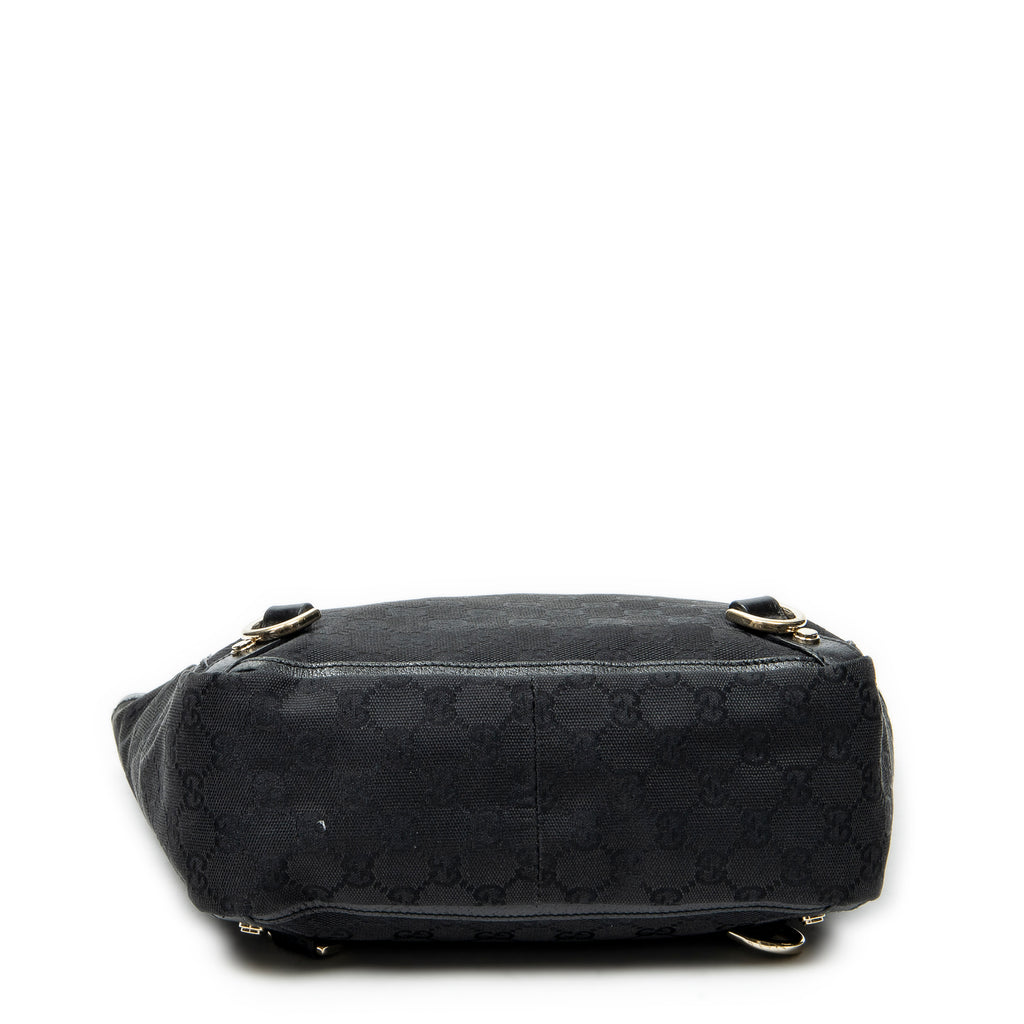Shoulder Bag Small Abbey D-Ring Tote Black Monogrammed Canvas