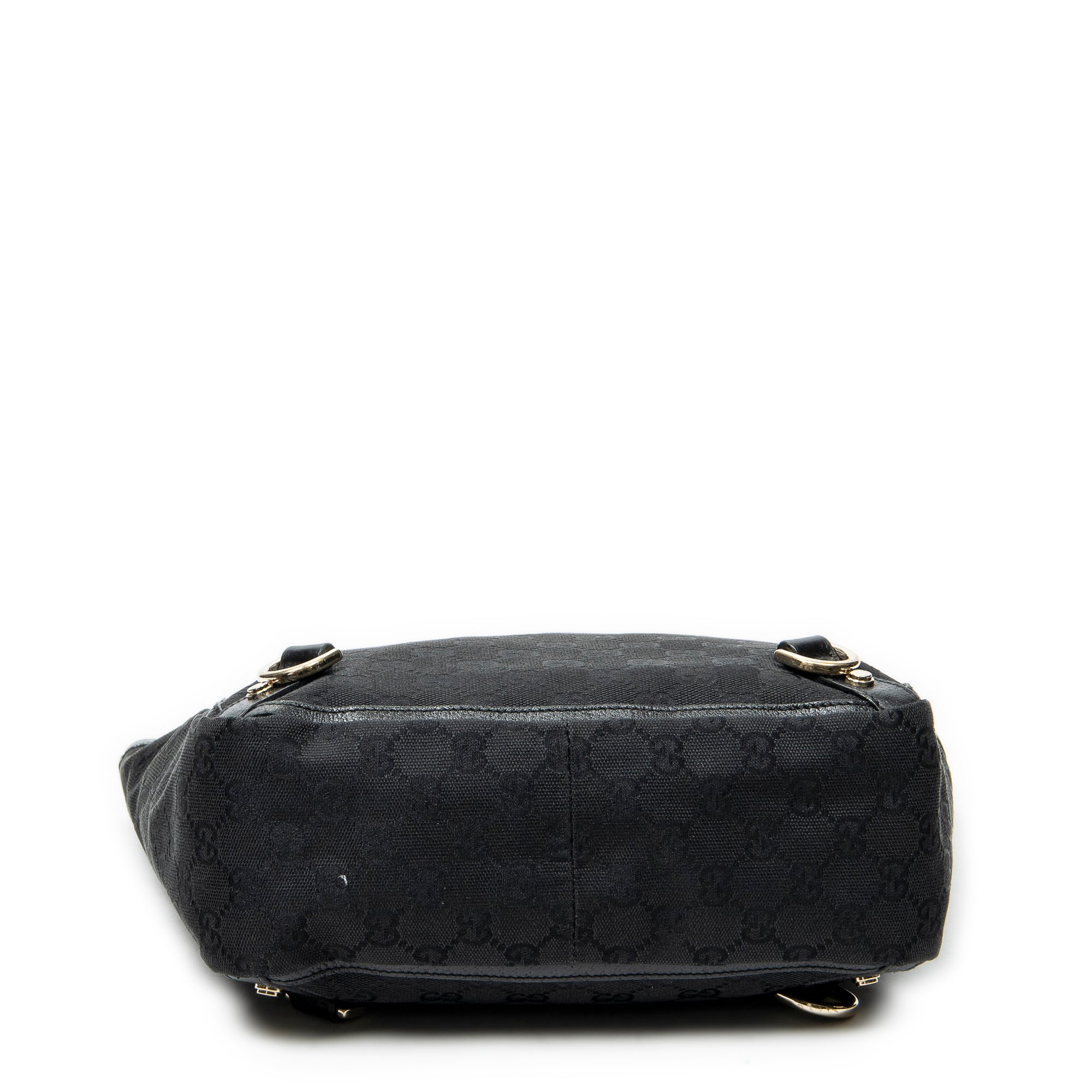 Shoulder Bag Small Abbey D-Ring Tote Black Monogrammed Canvas