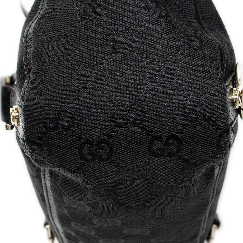 Shoulder Bag Small Abbey D-Ring Tote Black Monogrammed Canvas