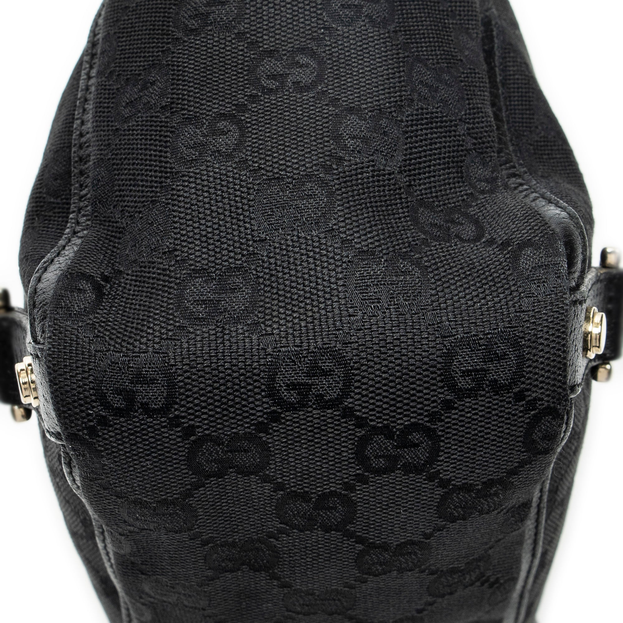 Shoulder Bag Small Abbey D-Ring Tote Black Monogrammed Canvas