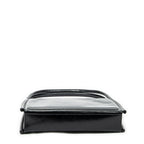 Shoulder Bag Vintage Rectangular Top Handle Black Grained Calfskin Leather