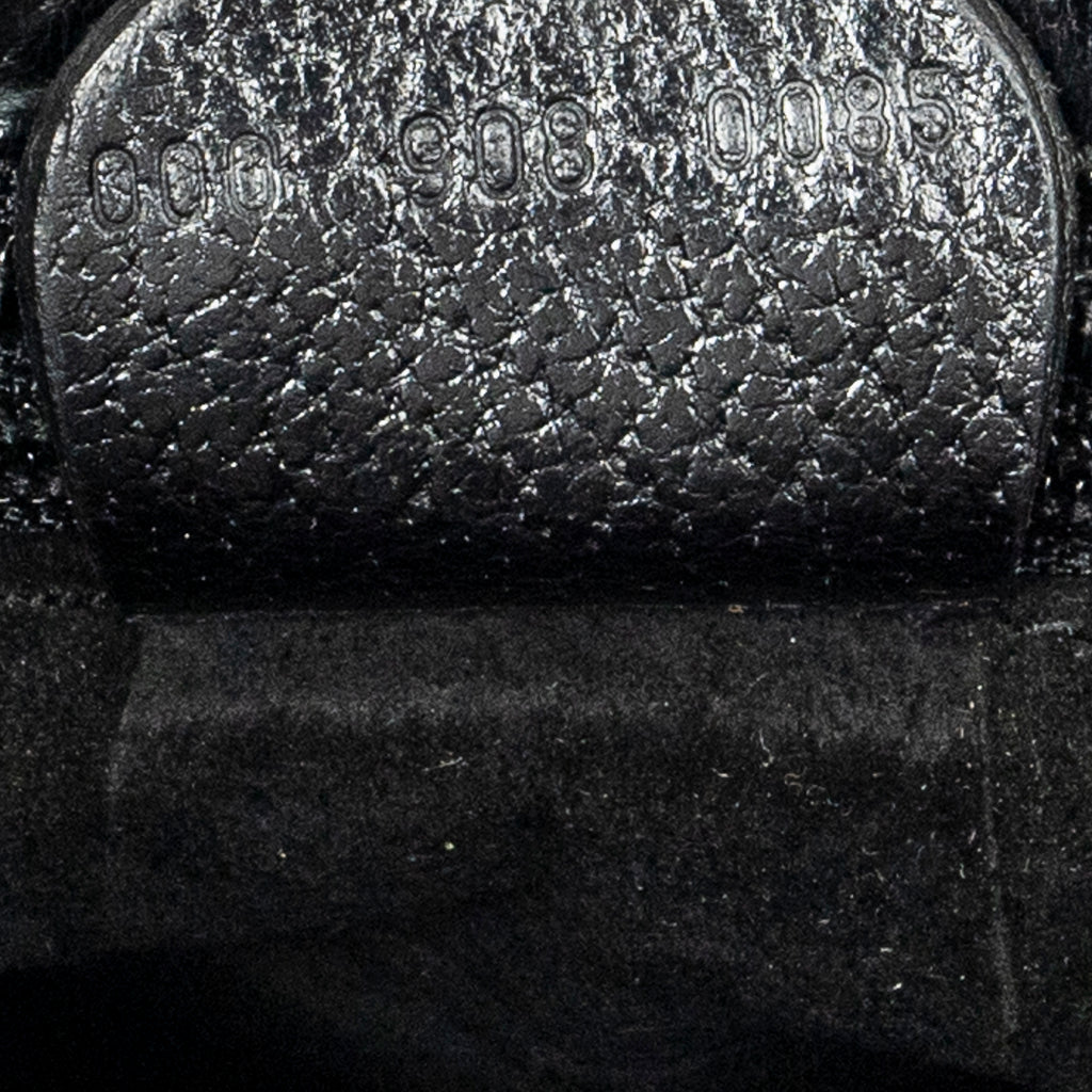 Shoulder Bag Vintage Rectangular Top Handle Black Grained Calfskin Leather