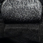 Shoulder Bag Vintage Rectangular Top Handle Black Grained Calfskin Leather