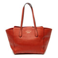 Shoulder Bag Small Swing Tote Red Grained Calfskin Leather