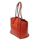 Shoulder Bag Small Swing Tote Red Grained Calfskin Leather