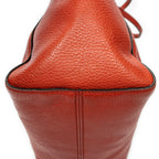 Shoulder Bag Small Swing Tote Red Grained Calfskin Leather