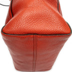 Shoulder Bag Small Swing Tote Red Grained Calfskin Leather