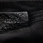 Shoulder Bag Ring Handle Zip Hobo Black Monogrammed Canvas