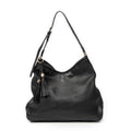 Shoulder Bag Medium Marrakech Hobo Black Grained Calfskin Leather