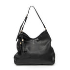 Shoulder Bag Medium Marrakech Hobo Black Grained Calfskin Leather