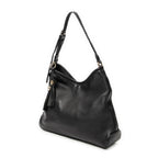 Shoulder Bag Medium Marrakech Hobo Black Grained Calfskin Leather