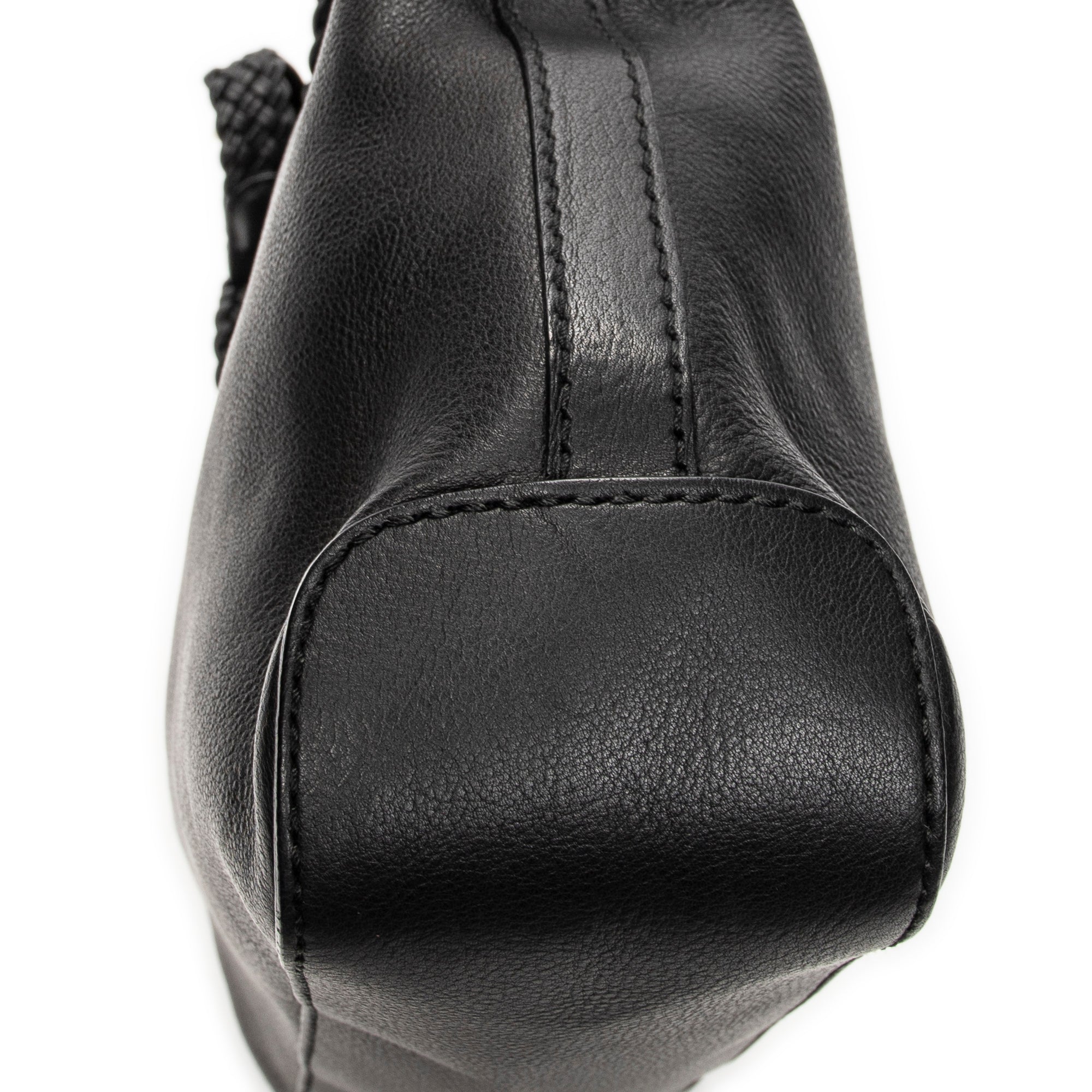 Shoulder Bag Medium Marrakech Hobo Black Grained Calfskin Leather