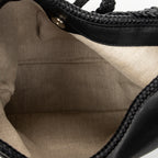 Shoulder Bag Medium Marrakech Hobo Black Grained Calfskin Leather