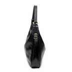 Shoulder Bag Small Charmy Hobo Black Calfskin Leather