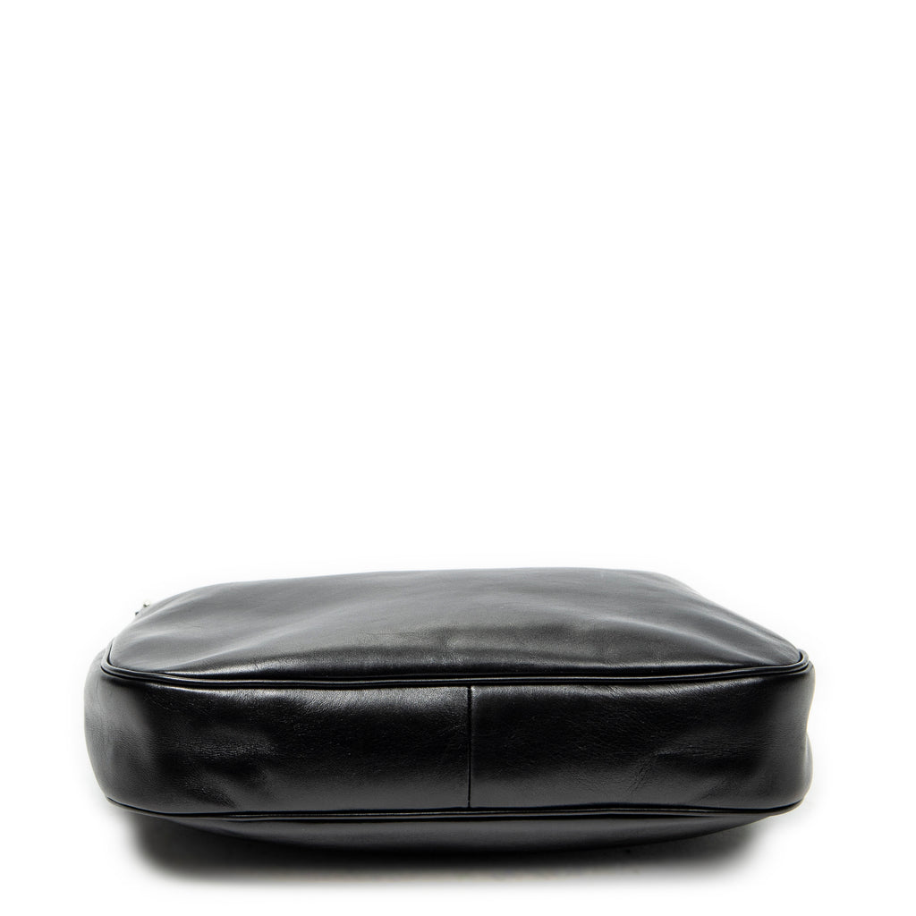 Shoulder Bag Small Charmy Hobo Black Calfskin Leather